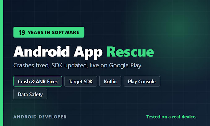 fix your android app crashes, update target sdk and publish on google play