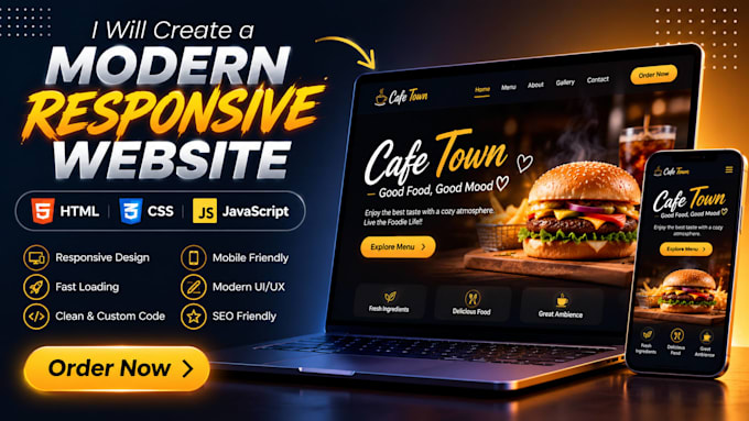 create a modern responsive website for your business