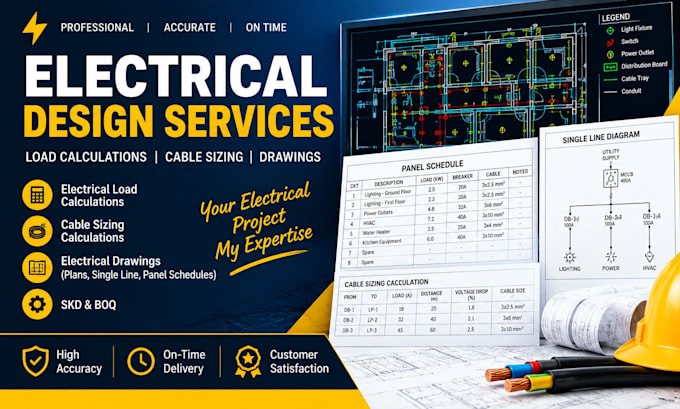 do electrical load calculations and cable sizing calculations