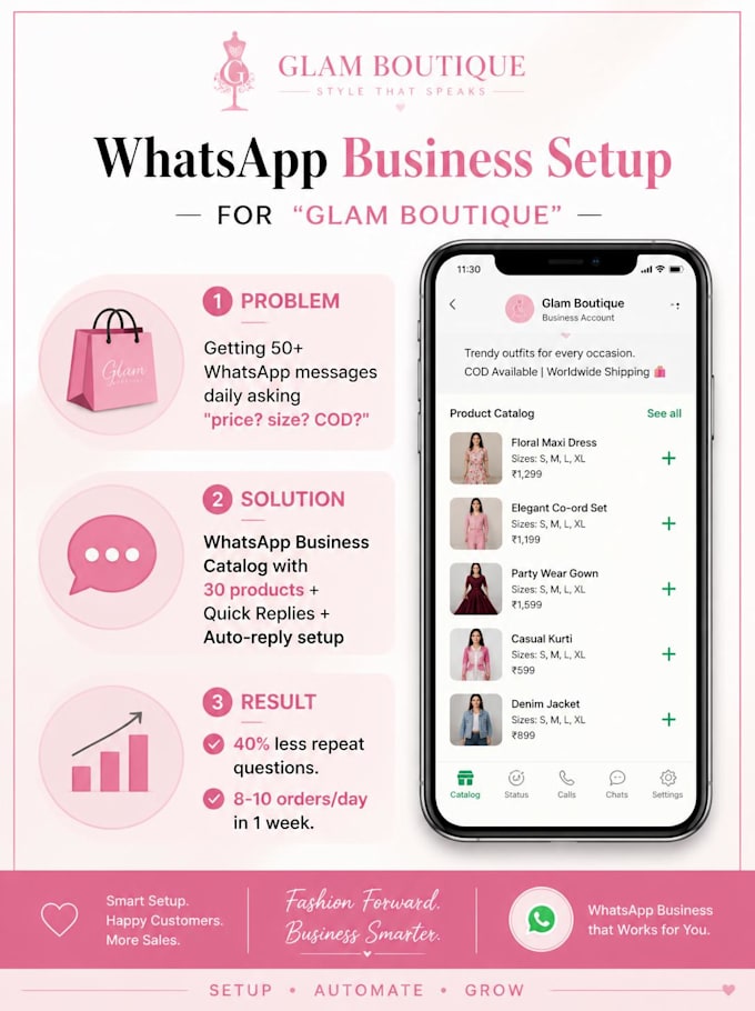 setup whatsapp business store with catalog and auto reply