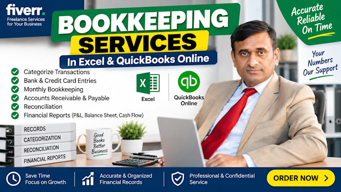 bookkeeping in excel and quickbooks online