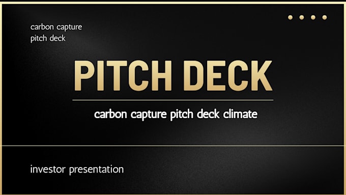 design carbon capture pitch deck climate tech esg investor presentation