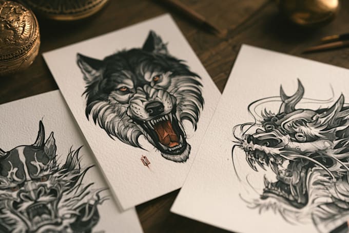 create american traditional tattoo style design