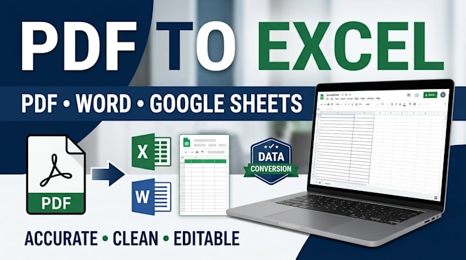 convert PDF to excel, word and editable documents