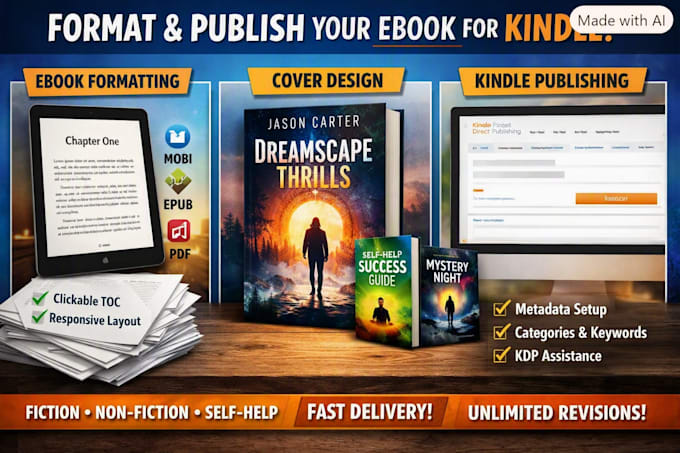 format and publish your ebook for kindle