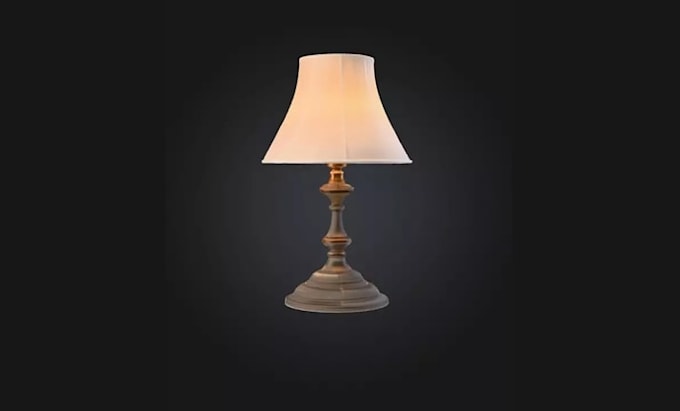 create 3d cad design for bedside lamp, moon lamp design with stl, step, dfm file