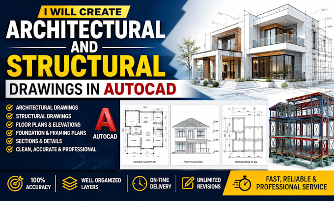 create architectural and structural drawings in autocad