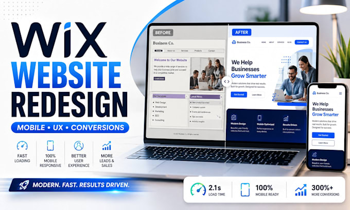 redesign and optimize your wix website for mobile and conversions
