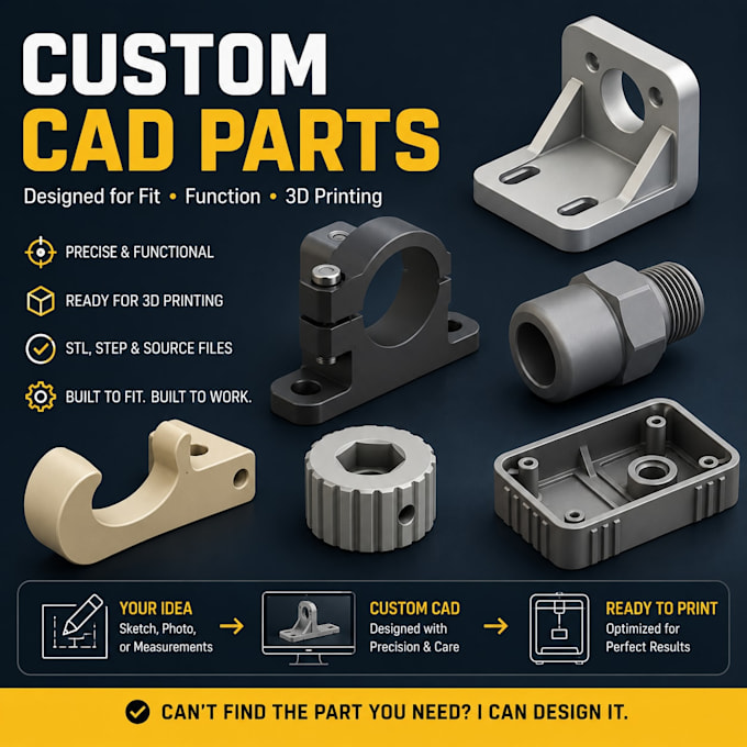 design custom parts for 3d printing
