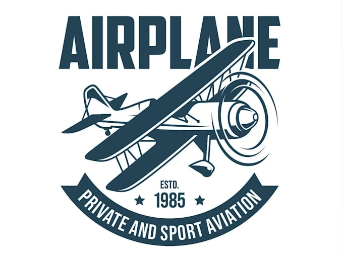 design a professional modern airplane logo