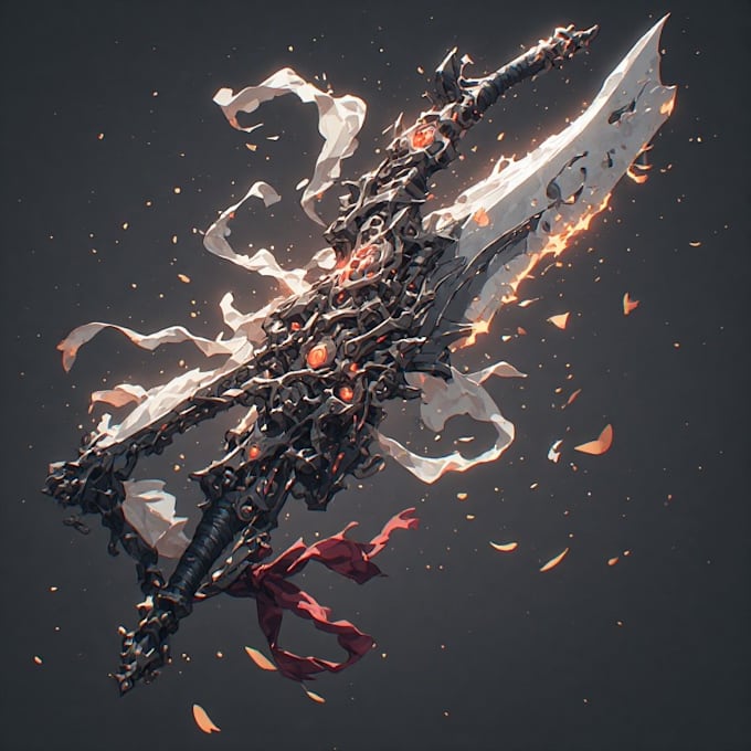 design unique weapons illustrations for you