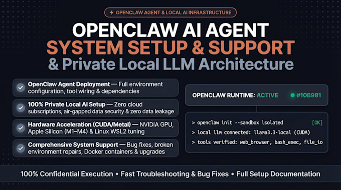 build a private autonomous ai agent with openclaw and local llm