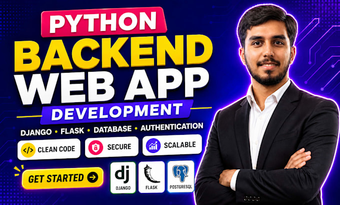 develop python backend web app with database and authentication