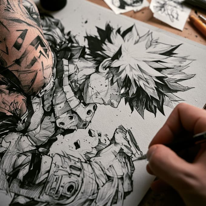 make anime tattoo designs for you , japanese tattoo