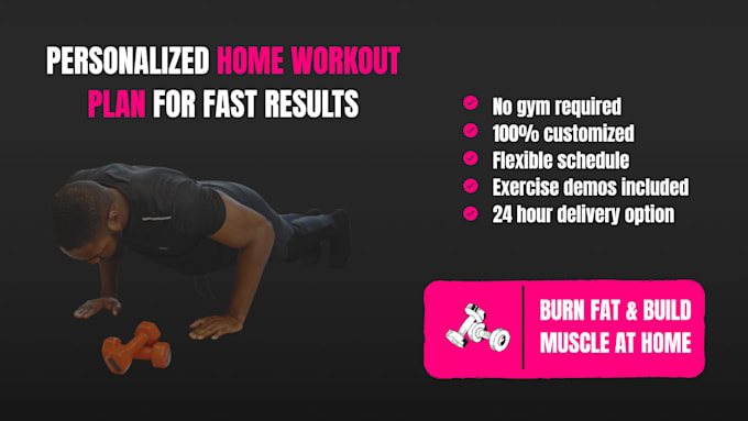 design a custom home workout plan for fast results