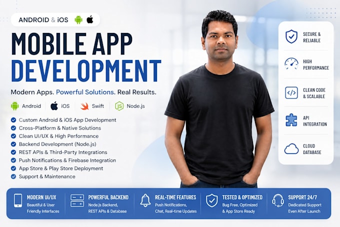 be your mobile app developer, flutter app developer, android ios app developer