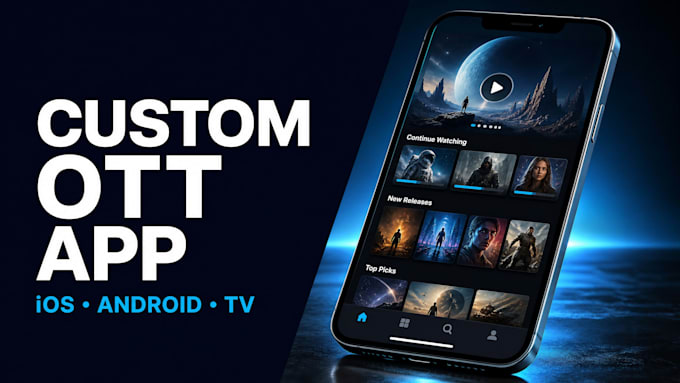 build iptv app, white label app, ott app, video streaming app in 5 days