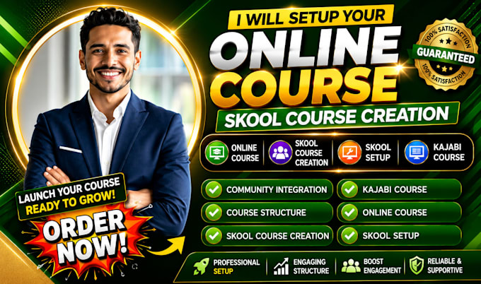 set up skool community online course membership and automation