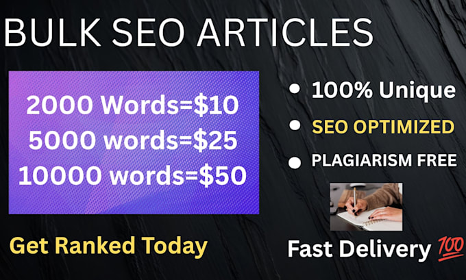 write bulk seo articles and blog posts that rank in 24 hours