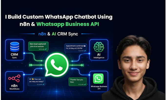 build custom whatsapp chatbots using whatsapp business API and n8n