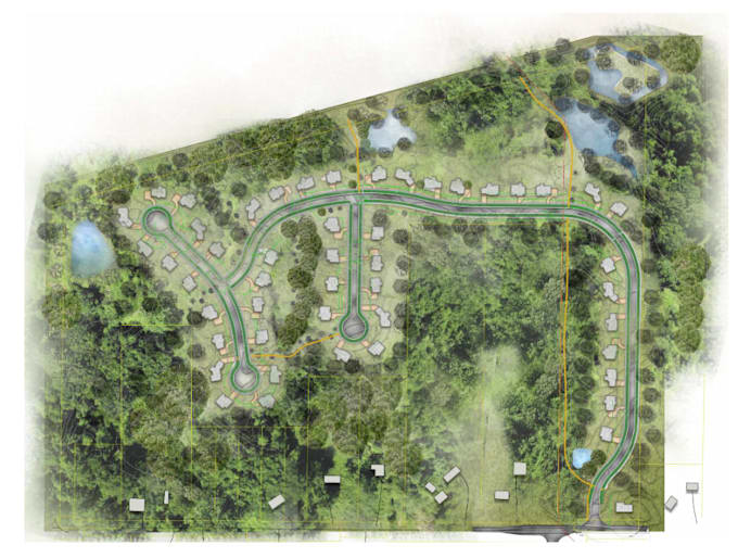 render architectural site plan, master plan, landscape plan