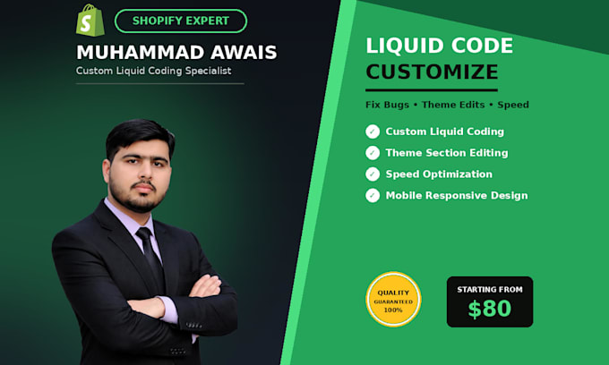 customize shopify theme using liquid code, fix bugs and optimize store