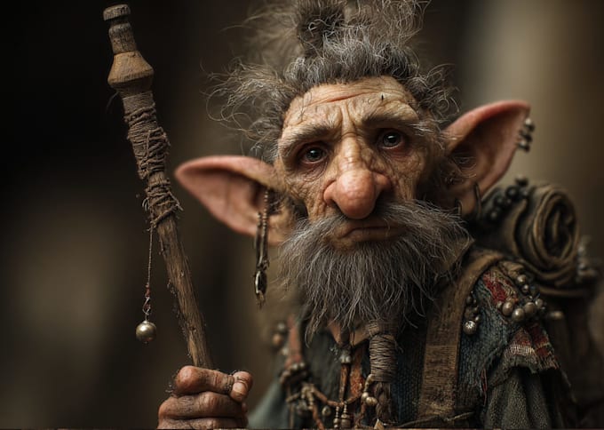 make fantasy character in vintage style