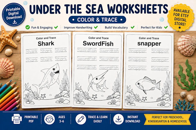 design printable educational worksheets for kids