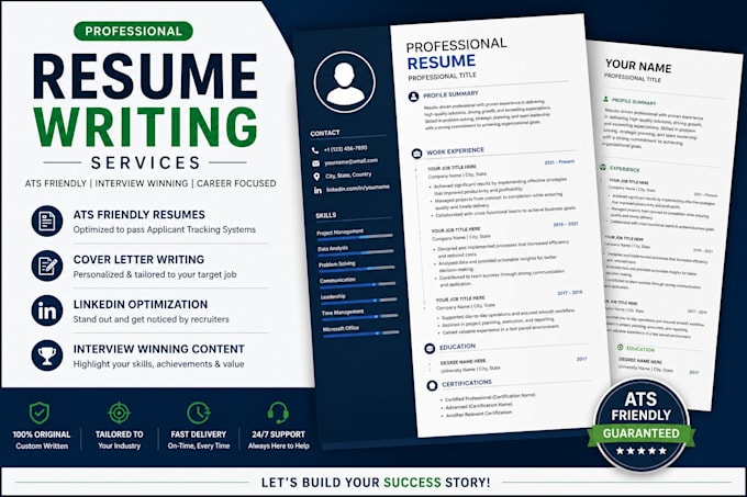 write a professional ats friendly resume and CV