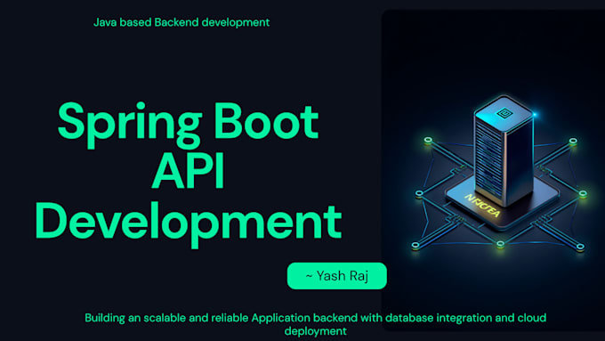 create and design java based API backend with spring boot
