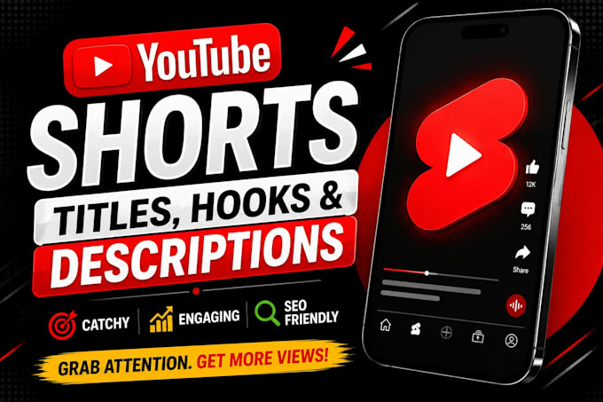 write catchy youtube shorts titles, hooks, and descriptions