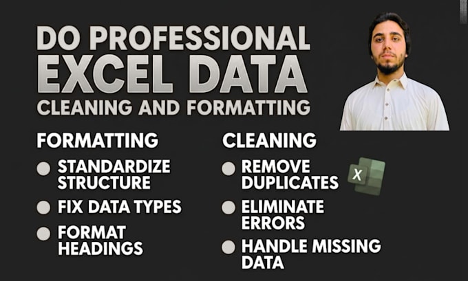 do excel cleaning, formatting and remove duplicates