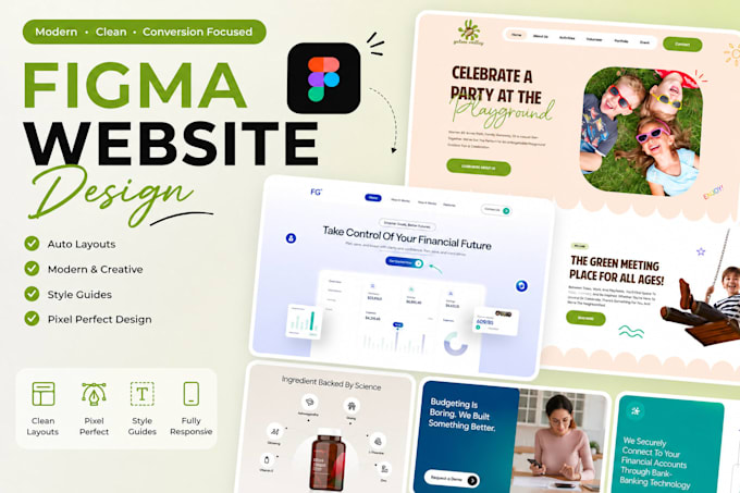 do figma design,figma website design,website ui ux