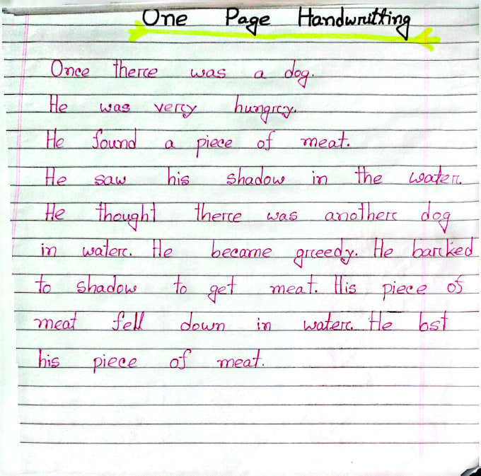 write anything with my natural, professional handwriting