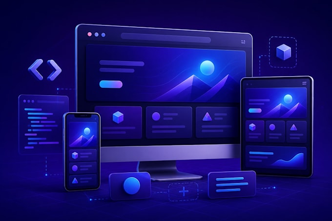 build a responsive landing page with HTML CSS javascript or react