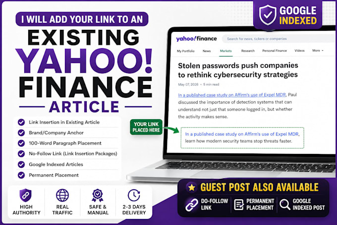 add your link to an existing yahoo finance article