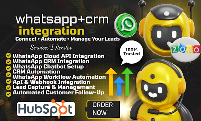 integrate whatsapp CRM, whatsapp cloud API and automate your customer workflow