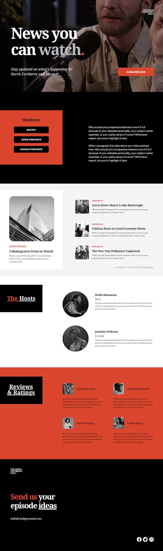 create a podcast website portfolio website for podcasting in wordpress