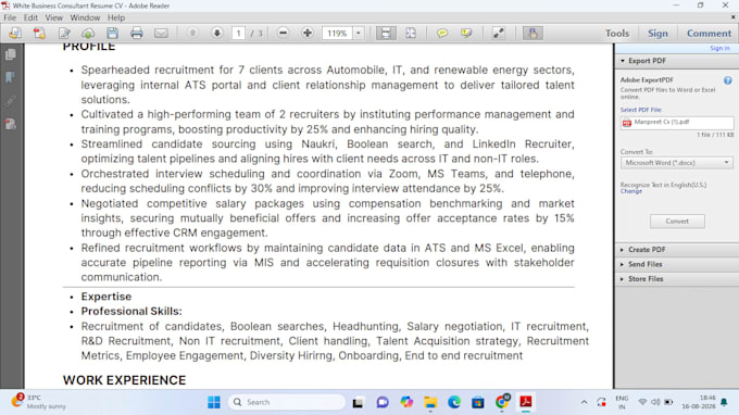 help job seekers create professional ats friendly resumes