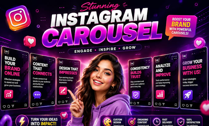 design an attractive instagram carousel post