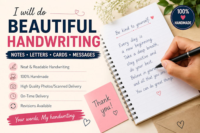 write beautiful handwritten notes letters cards and messages