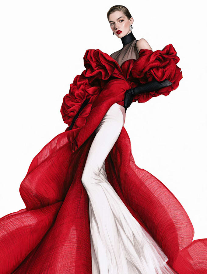 draw a fashion illustration or sketch