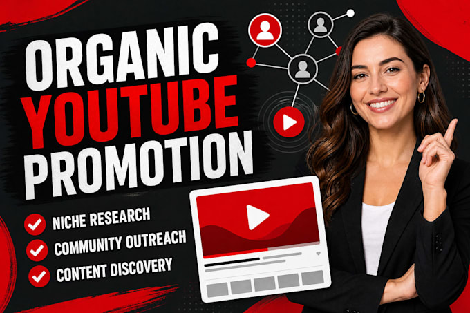 do organic youtube video, channel, and live promotion