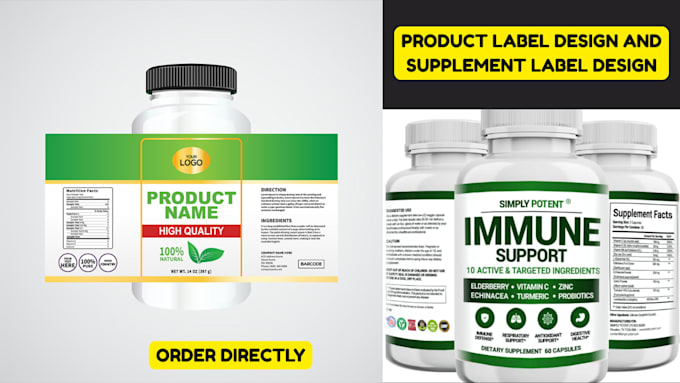 do product label design and supplement label design