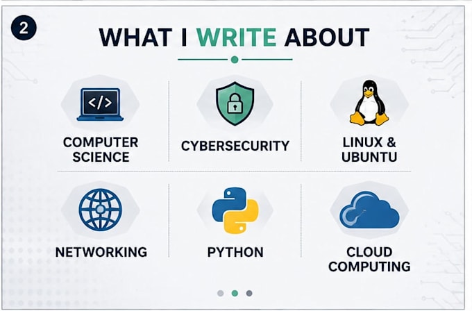 write technical articles about technology and cybersecurity