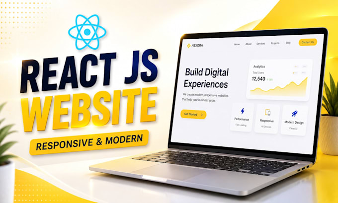 build a responsive react js website or web application