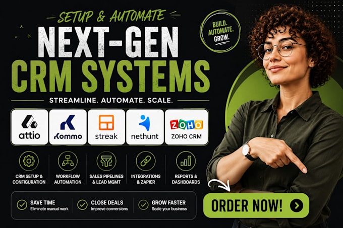 setup, automate attio crm, kommo crm workflow streak, nethunt zoho crm pipelines