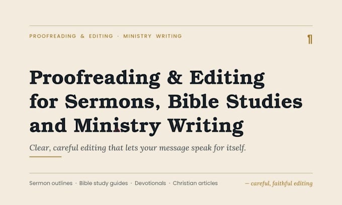 proofread and edit your christian or ministry content