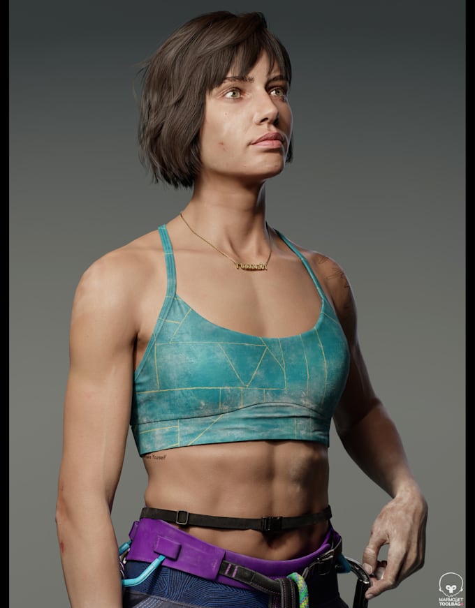 create realistic 3d metahuman character, unreal engine game character modeling