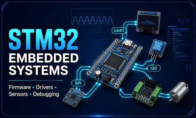 develop and debug stm32 embedded firmware and drivers